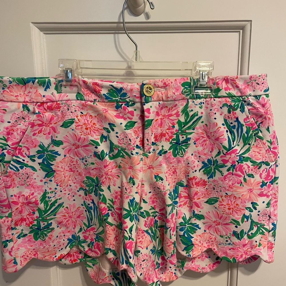 Lilly Pulitzer Pink and Green Shorts size 10